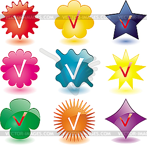 Checked buttons - vector image