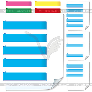Лист бумаги с яркими маркерами - изображение векторного клипарта