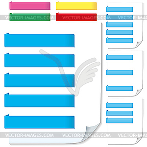 Sheet of paper with vivid markers - vector clipart