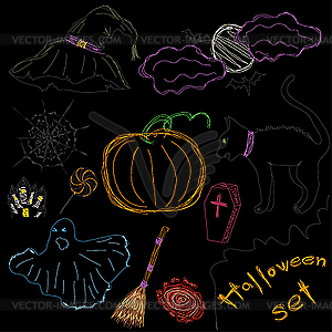 Halloween set - vector image