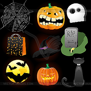 Halloween set - vector image