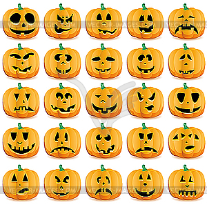 Тыквы на Хэллоуин - изображение в векторном формате