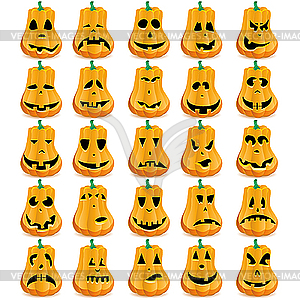 Halloween pumpkins - stock vector clipart