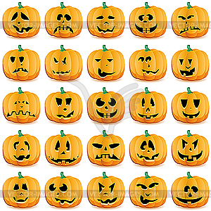 Halloween pumpkins - vector clipart