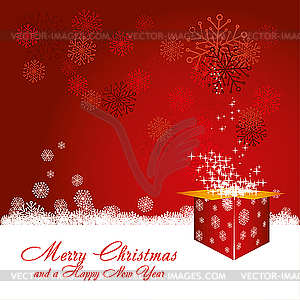 Red Christmas card - vector EPS clipart