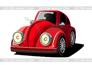 Red car cartoon - vector clipart / vector image