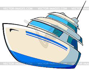 Boat cartoon - vector clipart