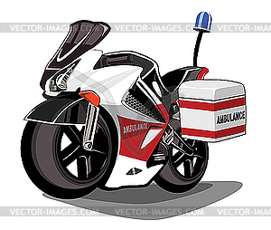 Ambulance motorcycle - vector image