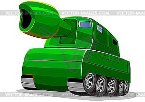 Зеленый танк - изображение в векторном формате