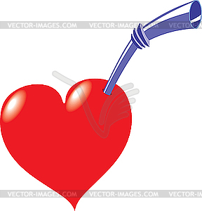 Cocktail from heart - vector clip art