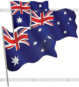 Commonwealth of Australia 3d flag. - vector clip art