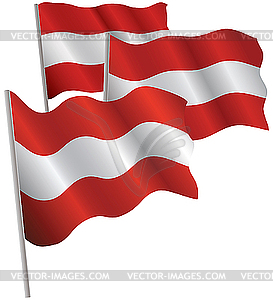 Австрия 3d флаг. - клипарт Royalty-Free