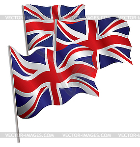 United Kingdom 3d flag - vector image