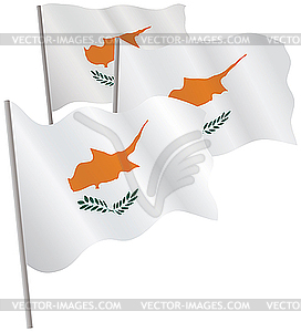 Cyprus 3d flag. - vector clipart / vector image