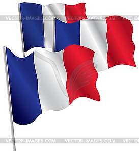 France 3d flag - vector clipart