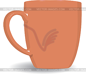 Orange mug - vector image