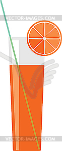 Citrus juice in glass - vector clipart