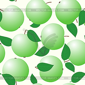 Abstract backgrounds with green apples - vector image