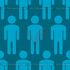 Background with silhouettes of men - vector image