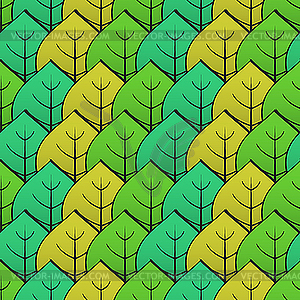 Background with green leaves - vector clip art