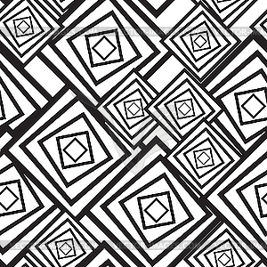 Черно-белый фон с квадратами - векторизованный клипарт