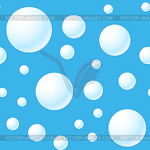 Blue background with white balls - vector image