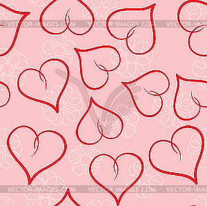 Valentine's day seamless background - vector EPS clipart