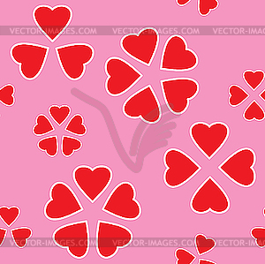 Valentine's day seamless background - stock vector clipart