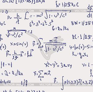 Math formulas - seamless background - vector image