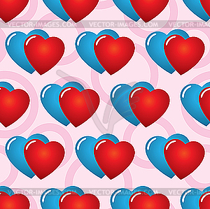 Valentine's day seamless background - vector image