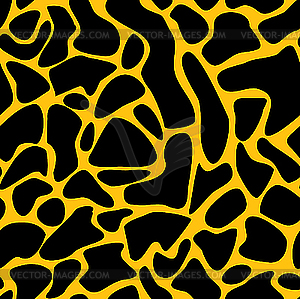 Seamless background of yellow-black skin of animal - vector clipart