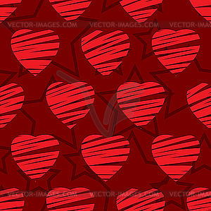 Valentine's day seamless background - vector image