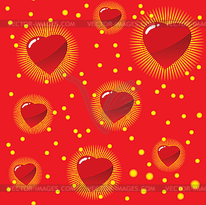 Valentine's day seamless background - vector image