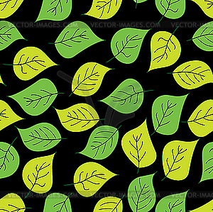 Background of green leaves - vector clipart