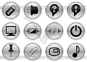 Gadget icons set - vector image