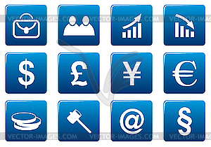 Gadget square icons set - vector image