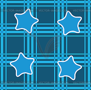 Seamless background with blue stars - vector image