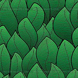 Abstract background of green leaves - vector image