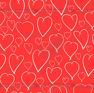 Valentine's day background with hearts - vector clipart