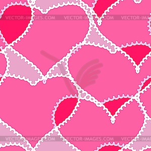 Background with transparent hearts - vector image