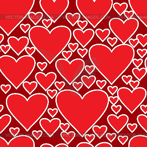 Бесшовный фон с сердечками - векторный клипарт / векторное изображение