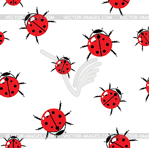 Red bugs background. - vector image