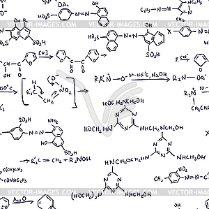 Chemistry Formulas. Seamless. - vector EPS clipart