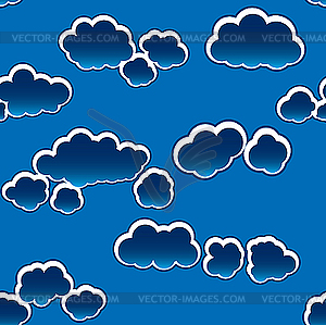 Dark clouds background. Seamless. - stock vector clipart