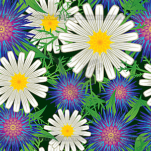 Flowers background - vector image