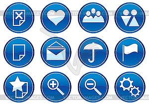 Icons for gadget - vector clipart