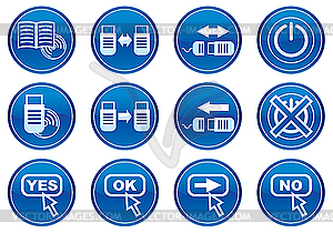 Icons for gadget - vector clipart