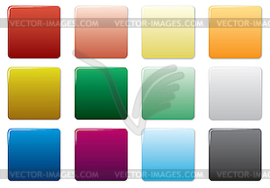 Free colored buttons set. - vector clip art