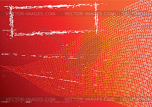 Orange background. Label. Grunge. - vector image