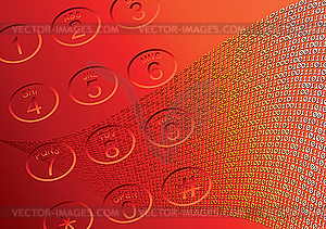 Abstract orange background. Dial. - vector clipart